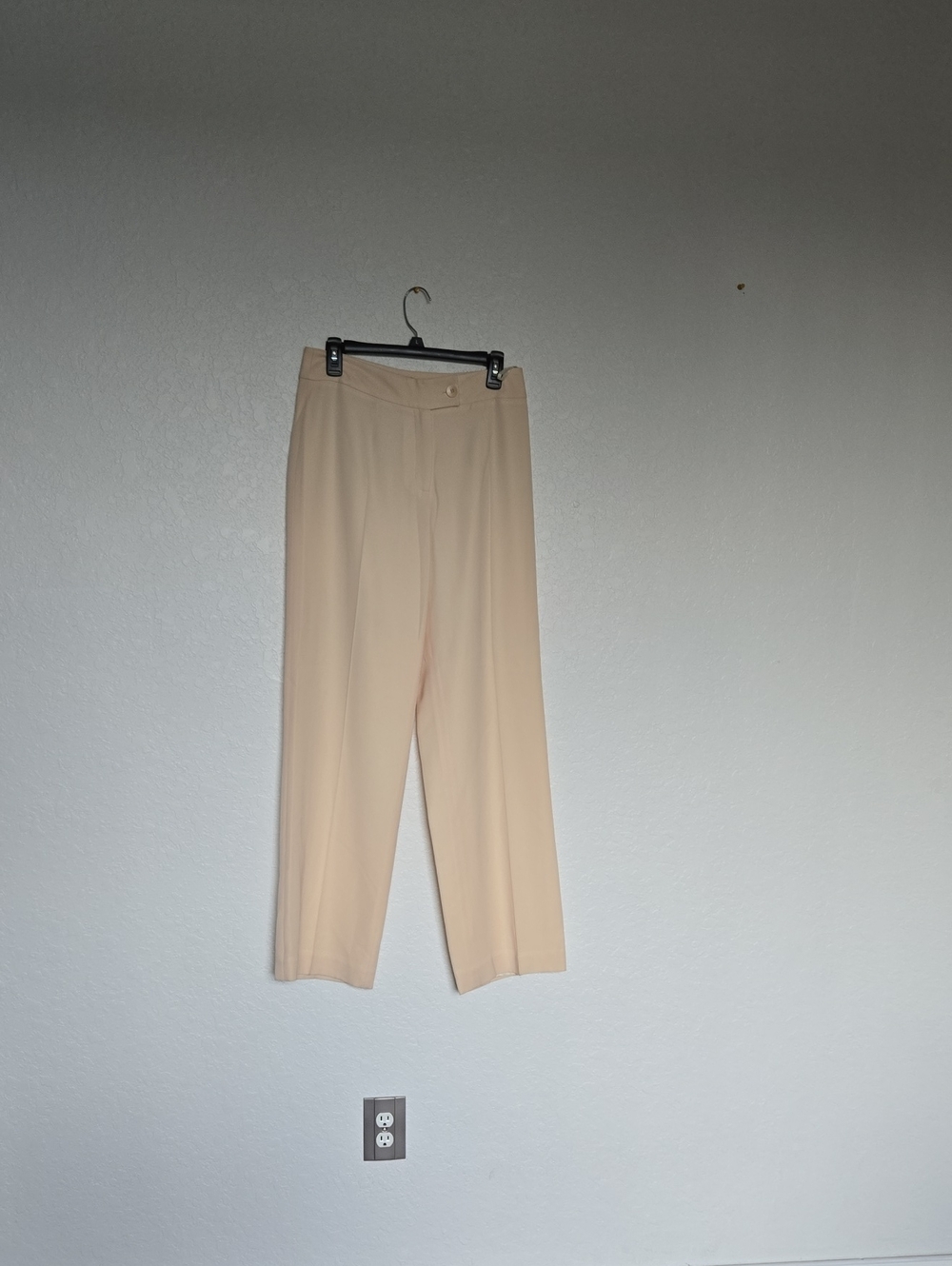 Kate Hill Cream High-Rise Straight-Leg Trousers
